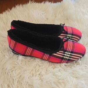 Kate Spade Honey Shearing Plaid Flats